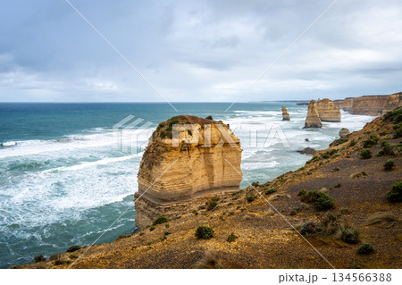 Majestic Twelve Apostles along the Great Ocean Road in Australia Majestic Twelve Apostles along the Great Ocean Road in Australia 134566388