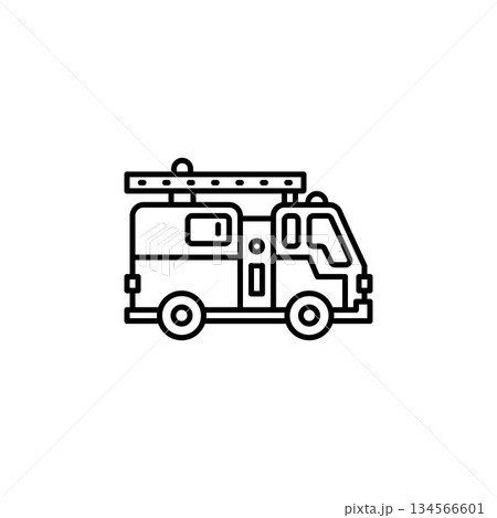 firetruck vector icon. transportation and vehicle icon outline style. perfect use for icon, logo, illustration, website, and more. icon design line style firetruck vector icon. transportation and vehicle icon outline style. perfect use for icon, logo, illustration, website, and more. icon design line style 134566601