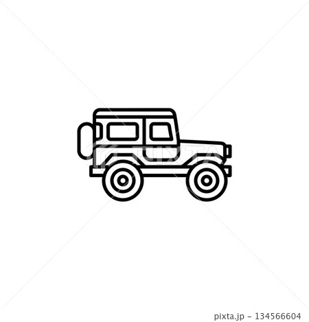 jeep vector icon. transportation and vehicle icon outline style. perfect use for icon, logo, illustration, website, and more. icon design line style jeep vector icon. transportation and vehicle icon outline style. perfect use for icon, logo, illustration, website, and more. icon design line style 134566604