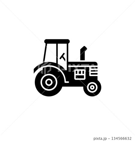 tractor vector icon. transportation and vehicle icon solid style. perfect use for icon, logo, illustration, website, and more. icon design solid style 134566632