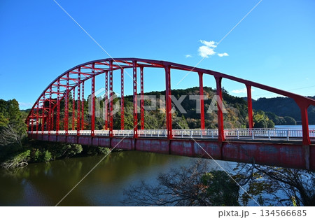 亀山湖の川俣大橋 千葉 亀山湖の川俣大橋 千葉 134566685