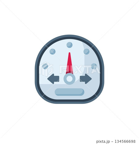 speedometer vector icon. transportation and vehicle icon flat style. perfect use for icon, logo, illustration, website, and more. icon design color style 134566698