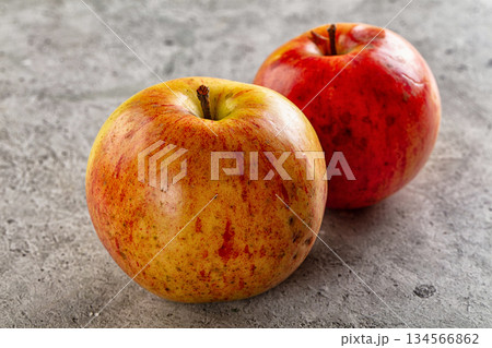 Ripe sweet red organic apple Ripe sweet red organic apple 134566862