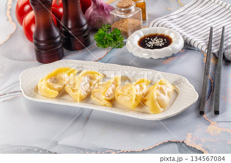 Japanese cuisine stuffed dumplings Gyoza Japanese cuisine stuffed dumplings Gyoza 134567084
