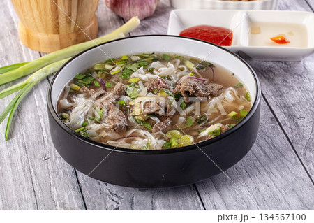 Vietnamese Pho Bo soup with beef Vietnamese Pho Bo soup with beef 134567100