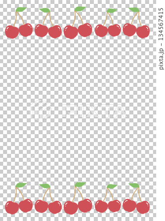 サクランボのフレーム サクランボのフレーム 134567415