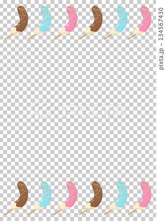 チョコバナナのフレーム 134567430