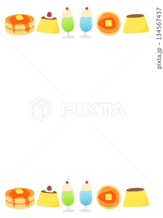 レトロ喫茶のフレーム 134567437