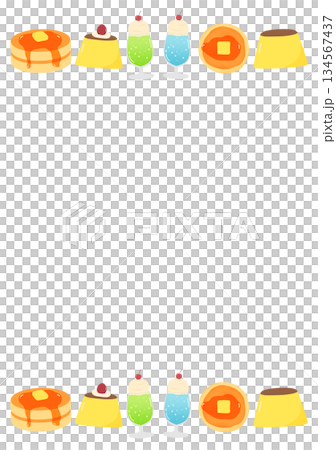 レトロ喫茶のフレーム 134567437