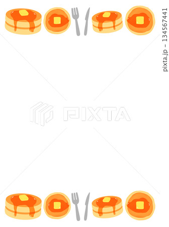 ホットケーキのフレーム 134567441