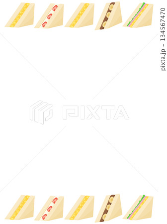 サンドイッチのフレーム 134567470