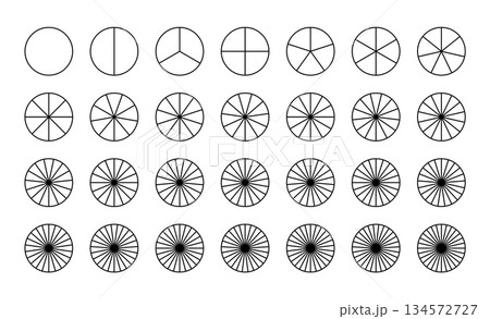 Sectors divide the circle on 28 equal parts. Parts of diagram wheel from 1 to 28. Pie chart template. Coaching blank. Segmented charts. Outline black graphics. Pie charts, pizza charts set. Segments Sectors divide the circle on 28 equal parts. Parts of diagram wheel from 1 to 28. Pie chart template. Coaching blank. Segmented charts. Outline black graphics. Pie charts, pizza charts set. Segments 134572727