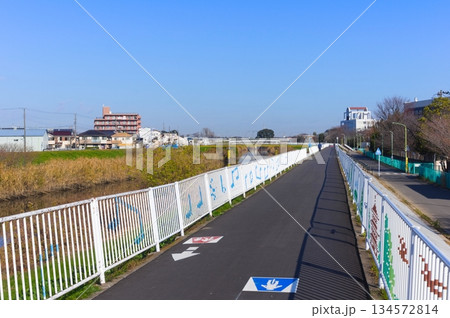 埼玉県川口市芝川サイクリングロード沿線2025年12月 134572814