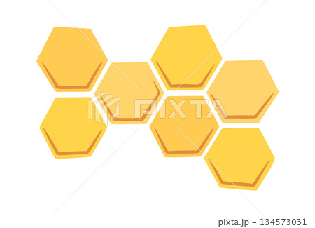 Natural honeycomb cells beekeeping element 134573031