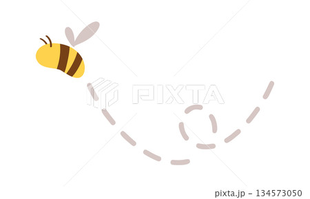 Cute bee flight along route 134573050