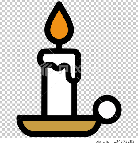 A minimalist representation of a single candle. Its smooth shape and quiet flame bring a sense of calm and tranquility to moments of prayer and remembrance. A minimalist representation of a single candle. Its smooth shape and quiet flame bring a sense of calm and tranquility to moments of prayer and remembrance. 134573295