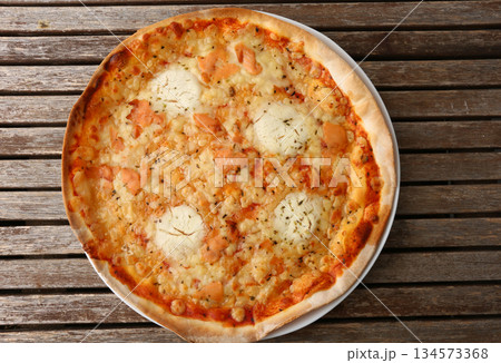 cheese and tomato pizzas as italian food cheese and tomato pizzas as italian food 134573368