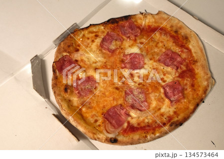 cheese and tomato pizzas as italian food cheese and tomato pizzas as italian food 134573464