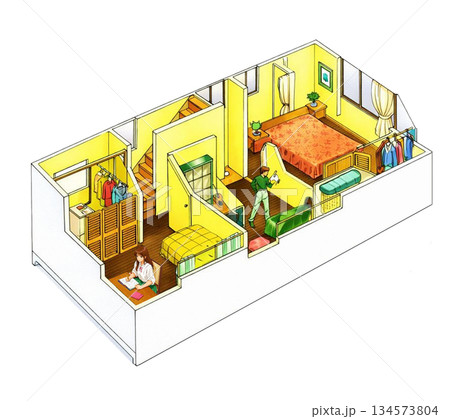 マンションパース 子供部屋 勉強部屋 マンションパース 子供部屋 勉強部屋 134573804