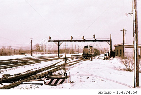 昭和45年 大沼駅行くDD51牽引貨物列車 函館本線 北海道 記録写真 昭和45年 大沼駅行くDD51牽引貨物列車 函館本線 北海道 記録写真 134574354