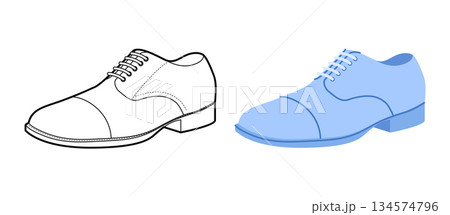 Derby mens blue plus line shoe set. Open lacing leather footwear versatile smart casual office style. Technical 134574796