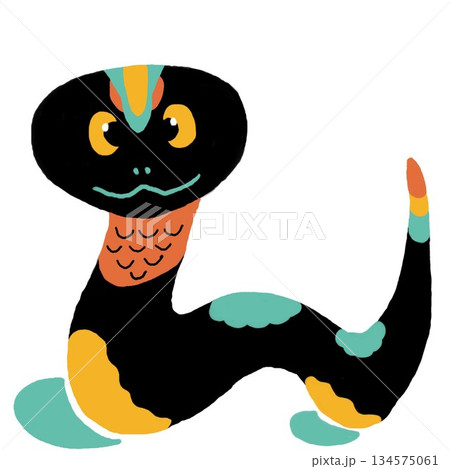 愛らしいヘビのイラスト 愛らしいヘビのイラスト 134575061