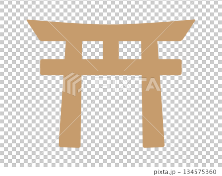 鳥居のアイコン（神社マーク） 134575360