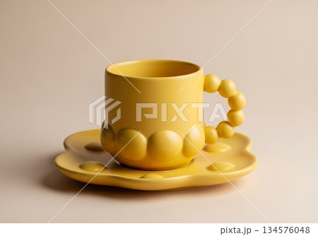 blue cup on white background 134576048