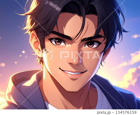 【AI生成画像】キリッとしたハンサムモデルの男性 134576159