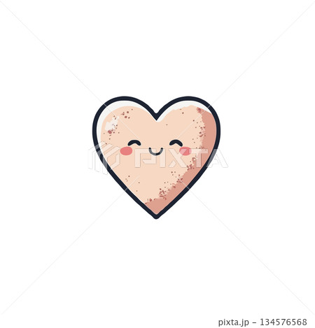 Whimsical heart character illustration a digital drawing showcasing cartoon style joy and Whimsical heart character illustration a digital drawing showcasing cartoon style joy and 134576568
