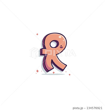 Playful alphabet illustration with animated...のイラスト素材 [134576921] - PIXTA