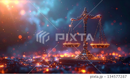 Vector illustration of New Year's Eve fireworks in the city featuring a justice scale icon as a legal business symbol and silhouette design Vector illustration of New Year's Eve fireworks in the city featuring a justice scale icon as a legal business symbol and silhouette design 134577287