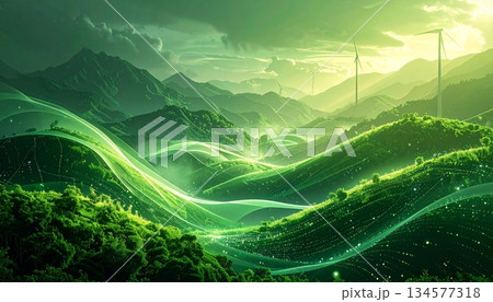 Scenic panorama of green alpine meadows and forests in the summer European Alps under a cloudy sky with a view of snow capped mountain peaks and a lush valley Scenic panorama of green alpine meadows and forests in the summer European Alps under a cloudy sky with a view of snow capped mountain peaks and a lush valley 134577318