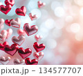 バレンタイン ハート 背景 134577707