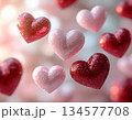バレンタイン ハート 背景 134577708