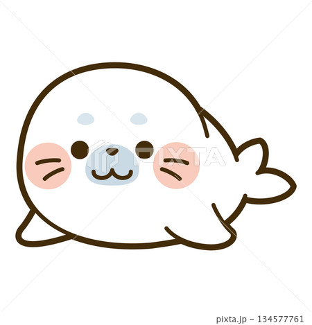 かわいいアザラシのイラスト 134577761
