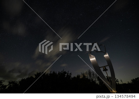 三重県 南伊勢町 見江島展望台から見上げる星空 三重県 南伊勢町 見江島展望台から見上げる星空 134578494