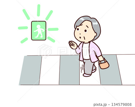 フレイル、横断歩道を青信号のうちに渡り切れない フレイル、横断歩道を青信号のうちに渡り切れない 134579808