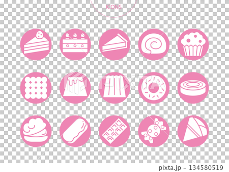 洋菓子 アイコン ピクトグラム ベクター イラスト セット 洋菓子 アイコン ピクトグラム ベクター イラスト セット 134580519