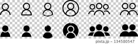 Users, people, icon set.Vector illustration design of avatars 134580547