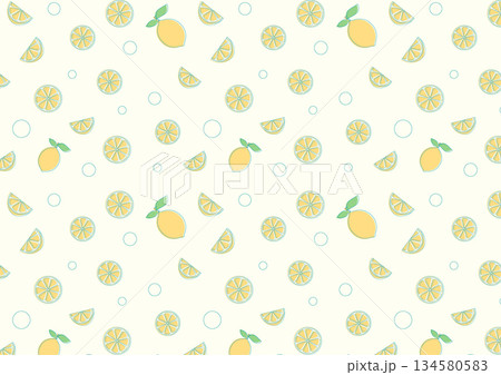 フレッシュなレモンのシームレスパターン フレッシュなレモンのシームレスパターン 134580583