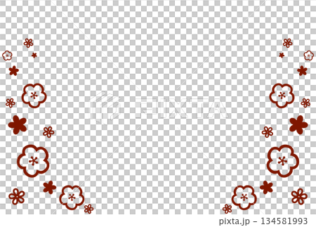 Brown floral frame 134581993