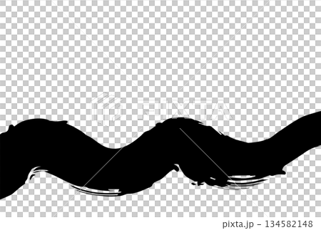 A brushed, black, wavy line 134582148