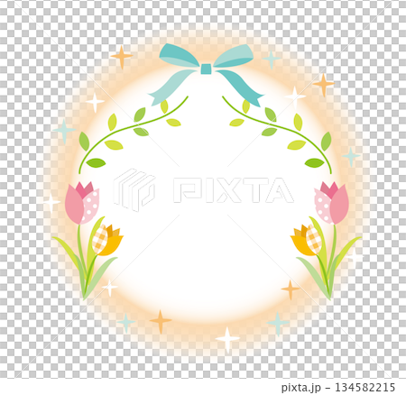 Tulip and ribbon spring frame Tulip and ribbon spring frame 134582215