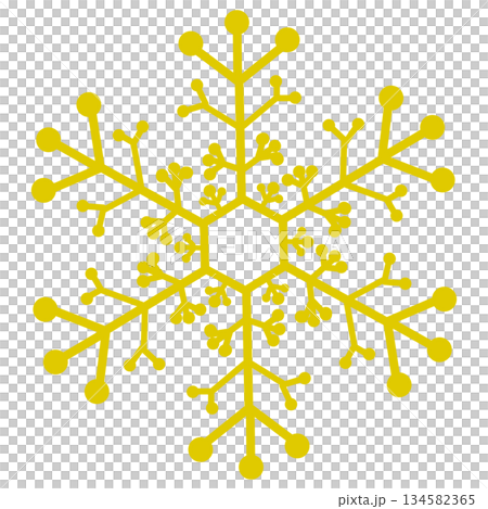 黃色分枝雪花 黃色分枝雪花 134582365
