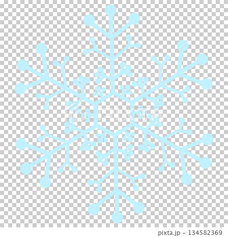 Light blue branched snowflake 134582369