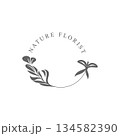 Wreaths Flower logo design botanical. Boutique, Spa, and wedding 134582390