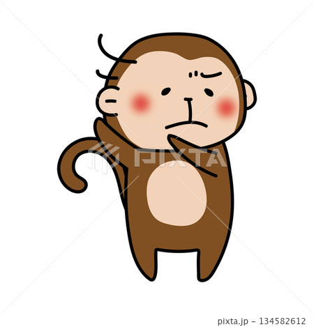 嫌がっている猿 134582612
