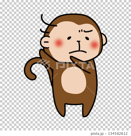 嫌がっている猿 134582612