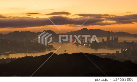 Dec 20 2022 Modern Tseung Kwan O Skyline Under Vibrant Evening Sky Dec 20 2022 Modern Tseung Kwan O Skyline Under Vibrant Evening Sky 134582806